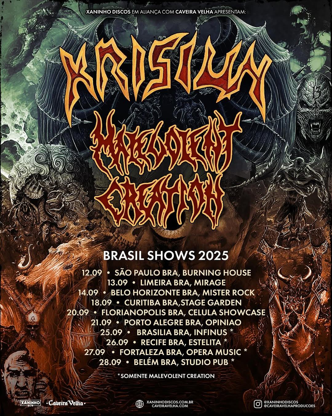 Flayer KRISIUN & MALEVOLENT CREATION