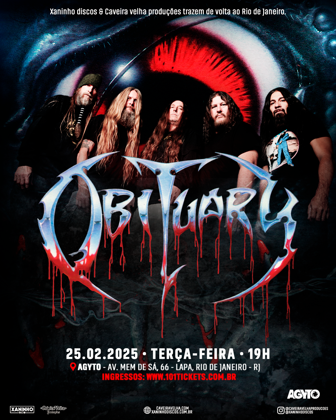 Flayer Obituary no Rio de Janeiro