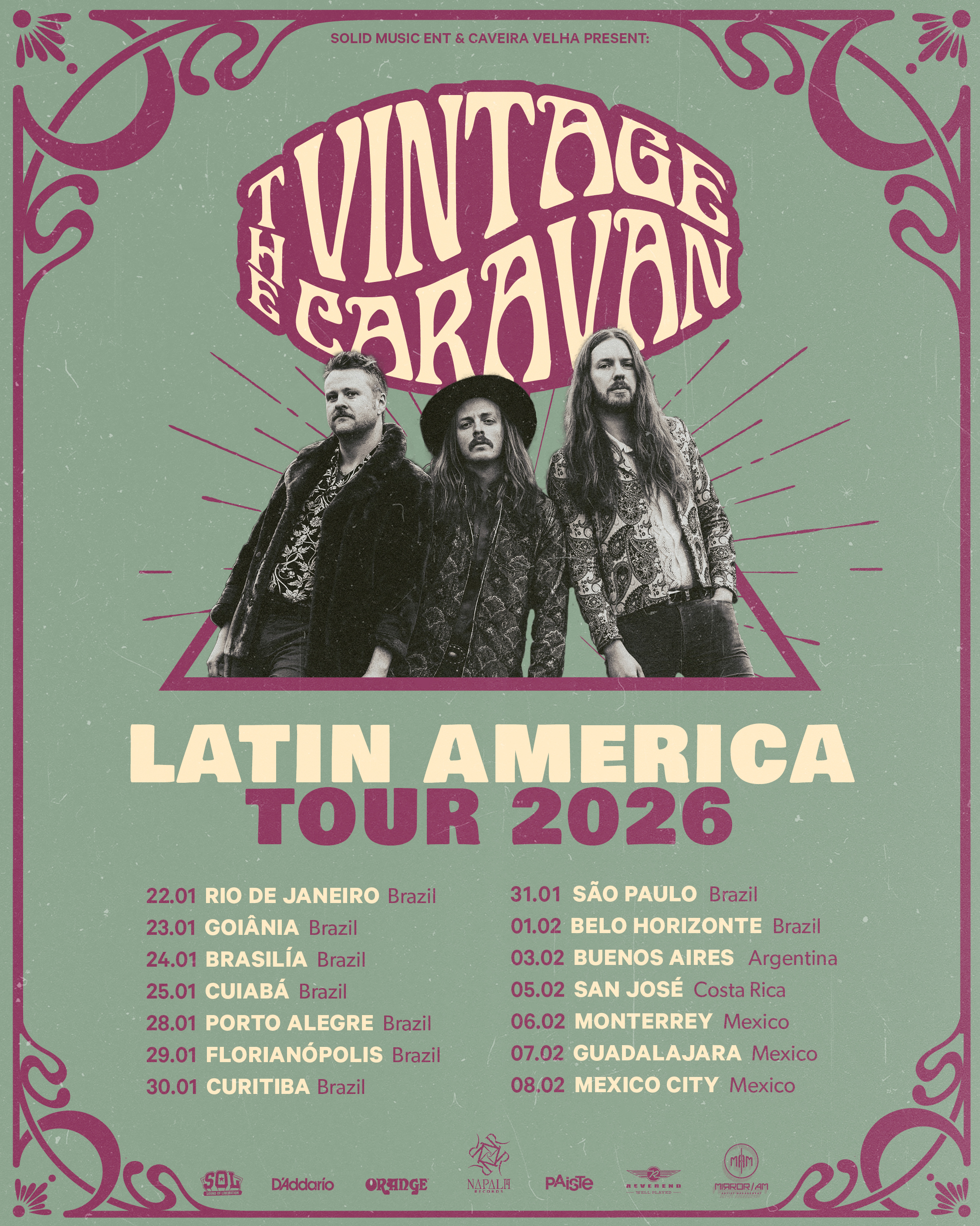 Flayer THE VINTAGE CARAVAN - Latin America 2026